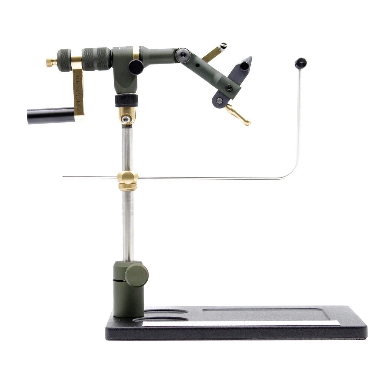 Master Vise Green w/ Deluxe Stem Support / Black Streamer Base, Extended Crank Arm and Hinged Stem